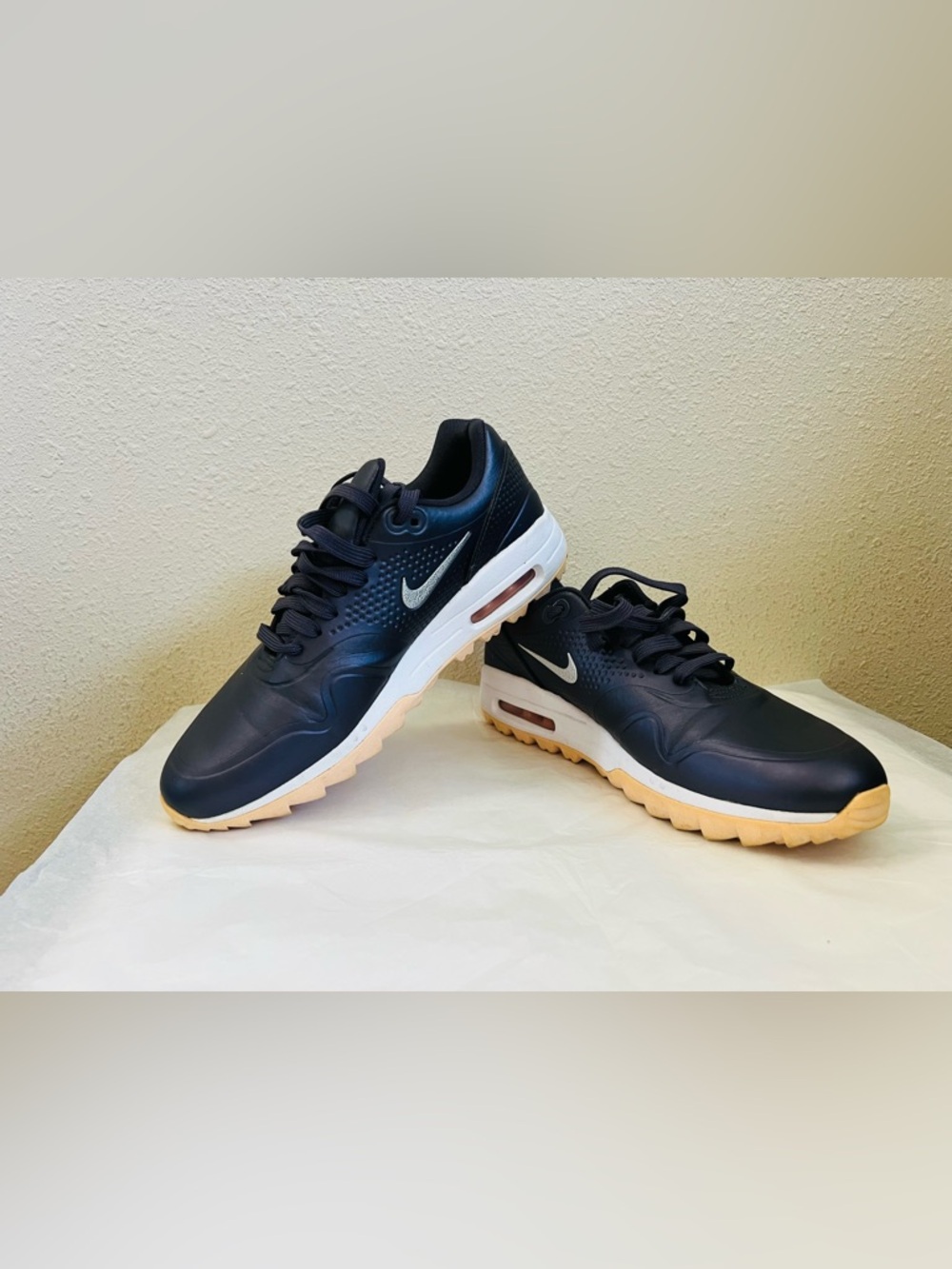 Nike Womens Air Max 1 Golf Shoe AQ0865-003 Gridiron/Metallic Taupe Purple Size 9